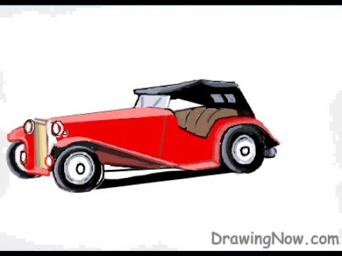 Classic Vintage Car Drawing - Drawing Skill